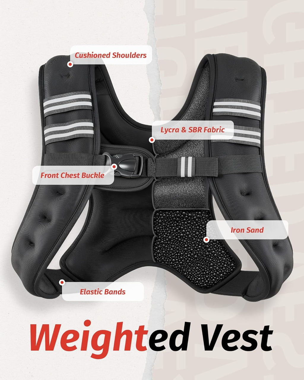 Elevate Your Fitness Game with the Ultimate 12lb Weighted Vest - Perfect for Strength Training, Running, and Muscle Building!